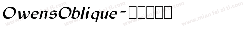 Owens Oblique字体转换